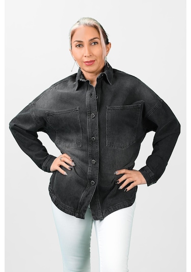 Kadın Oversize Kot Ceket 2l/6420 001