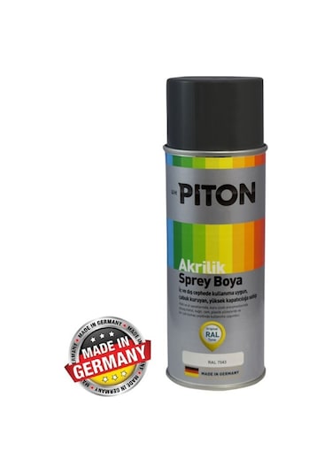 Piton Akrilik Sprey Boya 400 Ml Ral7043 Trafik Gri