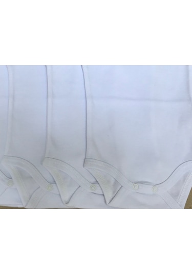 Özdemirli Bebe Bebelino Çıtçıtlı Askılı Badi 5'li - Beyaz