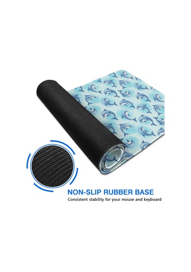 Dolphin Büyük Oyun Mouse Pad 31.5x15.7 Inch,masaüstü, Dizüstü Ve Kablosuz Fare İçin-a19