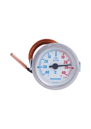 Pakkens 60 MM 350 C Derece 2 Metre Kablolu Termometre. Sıcaklık Ölçer