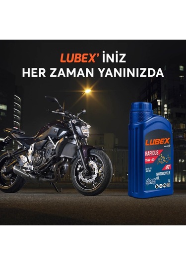Lubex Rapidus 15W-40 1 L 4 Zamanlı Motosiklet Yağı