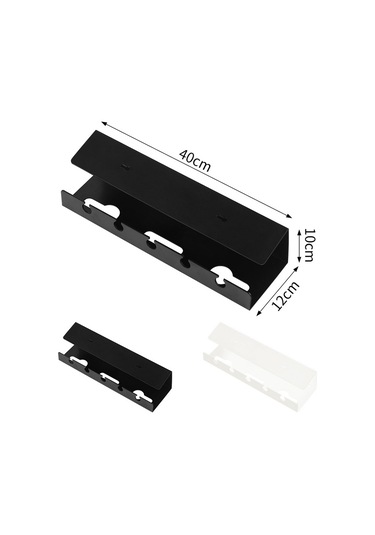 Sones Masa Altı Kablo Düzenleyici Deliksiz Ev Bilgisayar Masası Altı Güç Kablosu Fişi Depolama Rafı Siyah