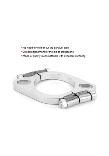 Reedark 2.5 İnç Çelik Exhaust Flange - 63mm Düz Oval Orta Bölme, Kaynak/saçma Gereksiz, Direkt Değişim Parçası