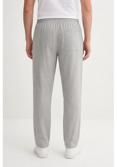 Cazador Gri Erkek Keten Pantolon 04075