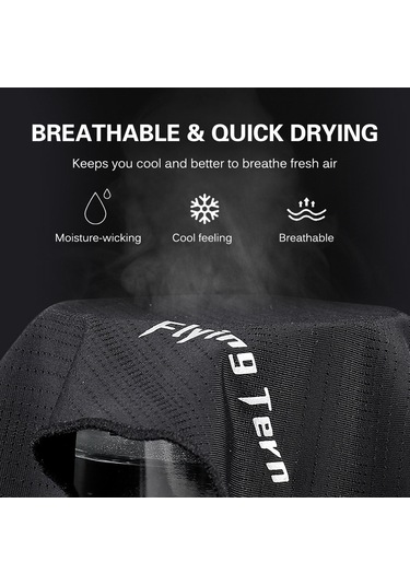 Yuntech01 Hızlı Kuruyan Ter Emici Nylon Yüz Maskesi - Spor, Koşu, Bisiklet İçin Konforlu Kulaklı Taban Siyah/gri Seçenekli Çok Renkli