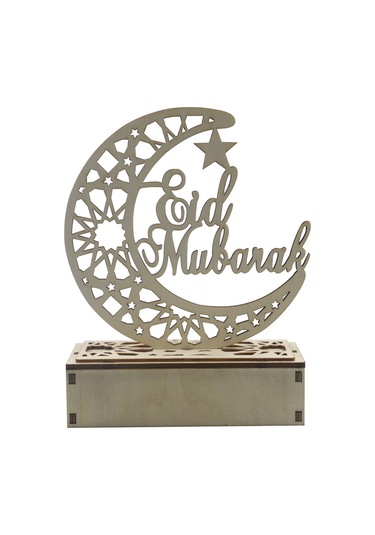 Ranyeek Ahşap Aydınlatmalı Ramazan Aydılessi Dekoratif Heykel - Jm01873 Modeli 1 Pil Dahil Değil Diğer