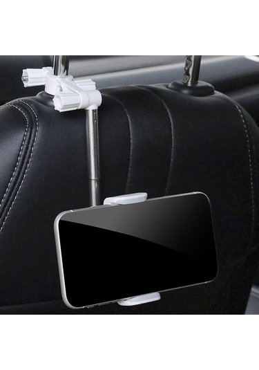 Dianziye 360 Derece Döner Araç Telefon Tutucusu, Gizli Tasarım, Tek Elle Kullanım, Arka Görünütü Aynası/ön Koltuk Montajı, Siyah/beyaz Diğer