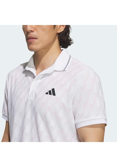 Adidas Jacquard Erkek Beyaz Polo Tişört Jy8231
