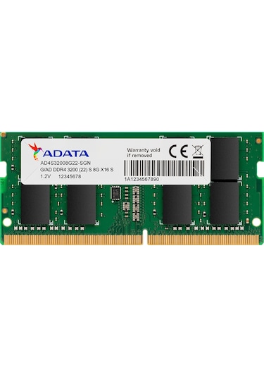 Adata Premier AD4S320016G22-SGN 16 GB DDR4 3200 MHz CL22 Notebook Ram