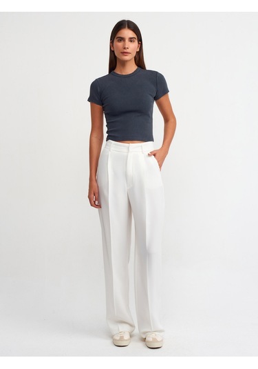 Dilvin Yıkama Efektli T-shirt Antrasit