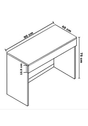 Arya Novella Mode Çekmeceli Makyaj Masası Lefkas Meşe