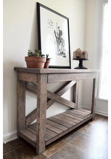 Ağaç Atölyesi Masif Ahşap Rustik Dresuar Ceviz