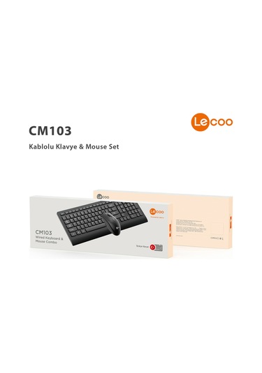 Lecoo CM103 USB Kablolu Türkçe Q Klavye & Mouse Set