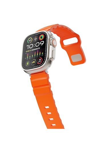 Apple Uyumlu Watch  Ultra Kordon Seri 1/2/3/4/5 49mm Kd-143 Silikon Kordon