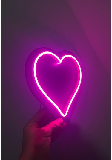 Home Dgrk Led Ay Figürlü Dekoratif Duvar Aydınlatması Mdf Pembe