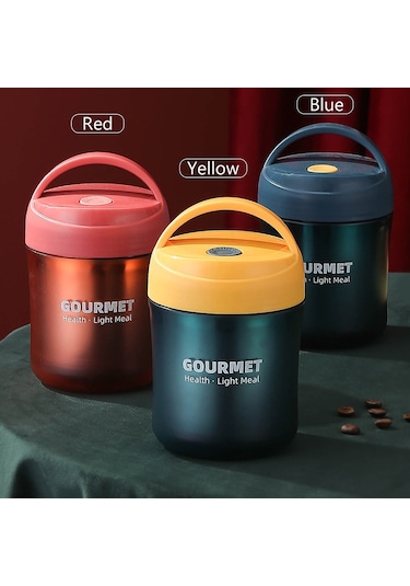 Youtek 304 Paslanmaz Çelik Isı Saklama Yemek Kavanozu, Damlacık Önleyici, Sürekli Isı Tutar, Öğrenci Ve Seyahat İçin Uygun, 500ml Kapasite