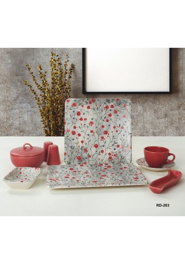 Remetta Riva Elite Kare 30 Parça Kahvaltı Takımı 283 Karışık Renkli