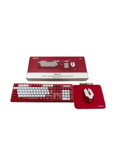 Tr Jedel Ws737 Wireles Klavye Mouse Pad 800-1200-1600 Dpı 1 Aa Battery 3 Million Times Switch Optik