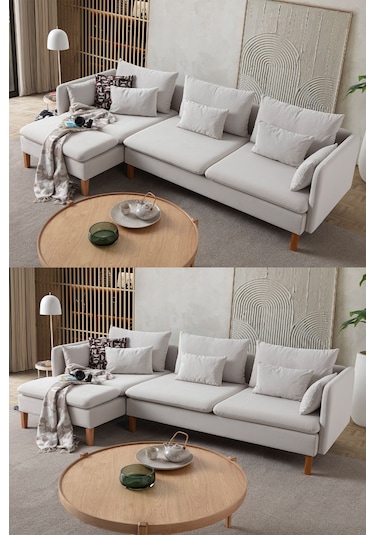 Flexy Köşe Koltuk Takımı Krem