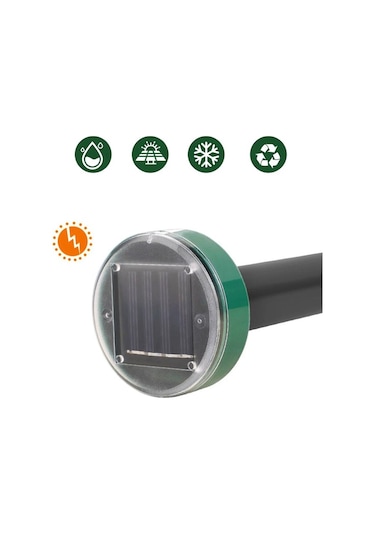 2 Adet Solar Güneş Enerjili Akrep,köstebek,yılan Fare Kovucu 750-1000 M2 Etkili Yuvarlak