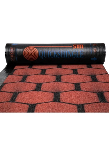 Quick Shingle - Petek Desenli Membran (Kırmızı)