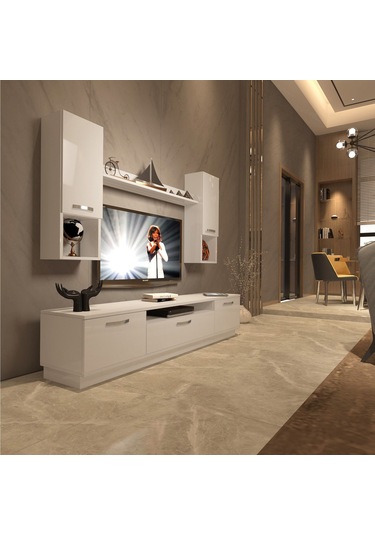 Decoraktiv Trendstyle 5da Slm Tv Ünitesi Tv Sehpası Beyaz