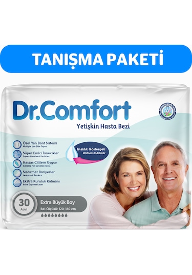Dr. Comfort Yetişkin Bel Bağlamalı Hasta Bezi XL 30'Lu