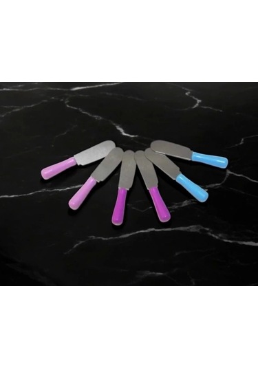 Mybru Paslanmaz Çelik Plastik Saplı 6'lı Kahvaltı Bıçağı Karışık Renk Karışık Çok Renkli