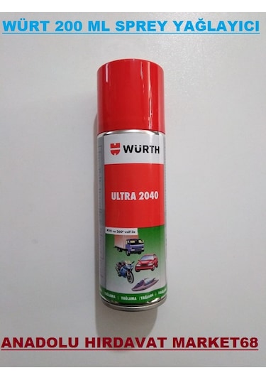 Würth Sprey Yağ Multi Çok Amaçlı Yağlayıcı Ultra 2040 200 ML