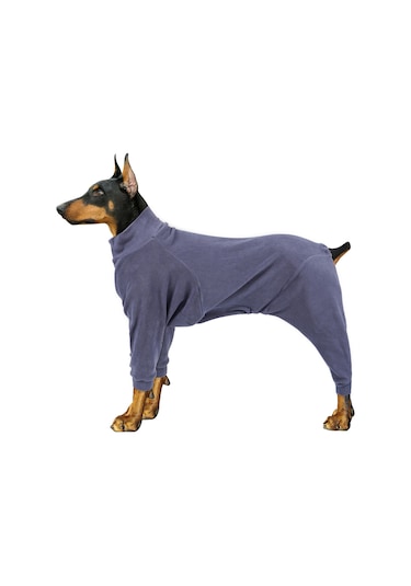 Vkemall Kış İçin Köpek Isı Sağlama Fleece Mont, Yüksek Yaka Dört Ayaklı, Gri Mavi, Xs Ya002v031