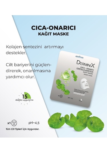 Derminix Cica Onarıcı Kağıt Yüz Maskesi