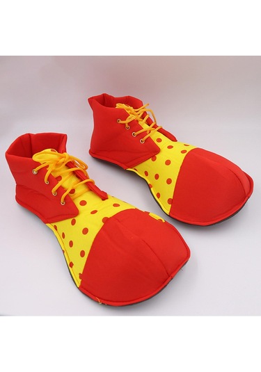Suntek Yetişkin Palyaço Ayakkabıları Maskeli Balo Kırmızı
