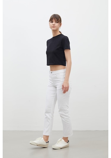 Manuka Bootcut Fıt Denim Pantolon Beyaz