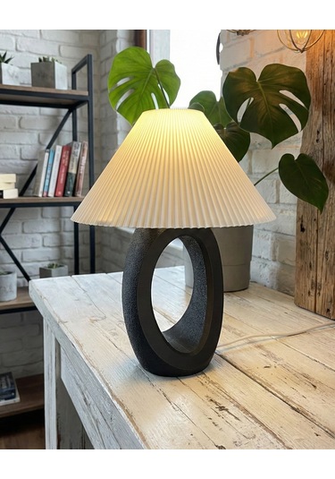 Elana Design Balance Abajur - Bohem Tarzı Abajur Ve Gece Lambası Siyah