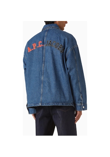 A.p.c X Marc Jacobs Erkek Denim Jacket Straight Fit Mavi