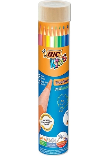 Bic Kids Evolution Kuru Boya Kalemi 12+1 Metal Tüp
