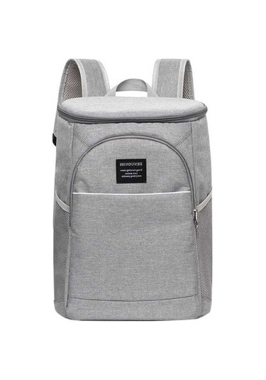 Dancemonkey Isı Yalıtım Soğutucu Sırt Çantası, Sızdırmaz Yumuşak Soğutucu Çanta, Hafif Kamp Soğutucu Gri