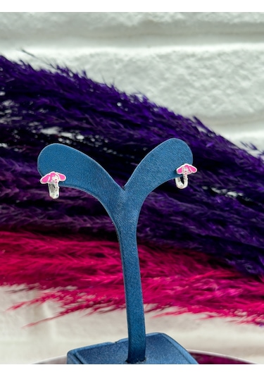 925 Ayar Gümüş Fil Necati Modelli Zarif Kız Çocuk Küpesi Gümüş