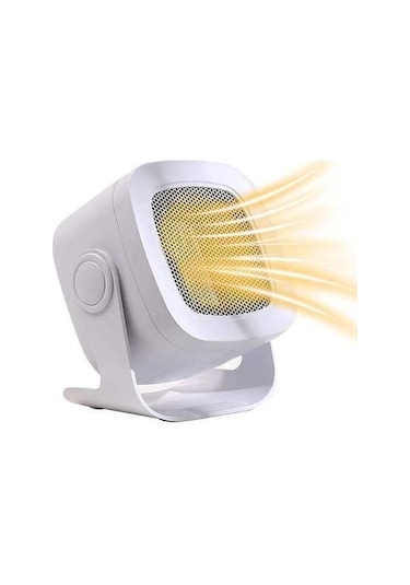 Pazly Abs Masaüstü Fanlı Taşınabilir Isıtıcı, Ofis Banyo Kullanıma Uygun, 800w'dan Az Güçlü, Ce Onaylı, Hafif Ve Dayanıklı