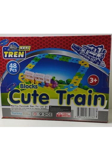 48 Parça Puzzle Eğitici Tren Ve Demiryolu Seti