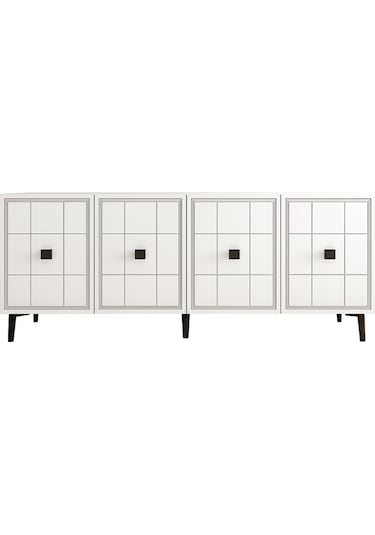 Ka1802b - Yuka Konsol, Tv Sehpası Beyaz 180cm Beyaz