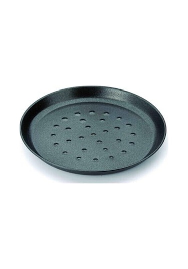 Delikli Pizza Tava 28cm Siyah