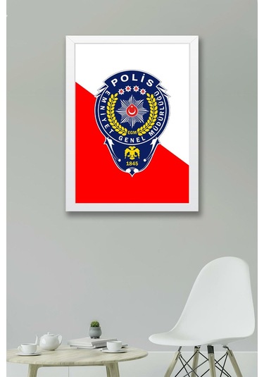 Polis Arması Logo Çerçeveli Tablo