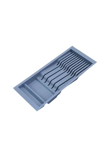Mutfak Çekmece Içi Bıçaklık 48 Cm X 21 Cm (BOYDAN 3,5 CM KESİLEBİLİR) - Antresit Gri