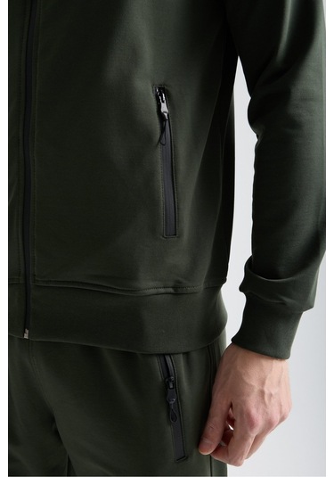 Shooter Sportswear Elit Class Füme Erkek Eşofman Takımı Mevsimlik Kapüşonlu Manşetli Rahat Kalıp Haki