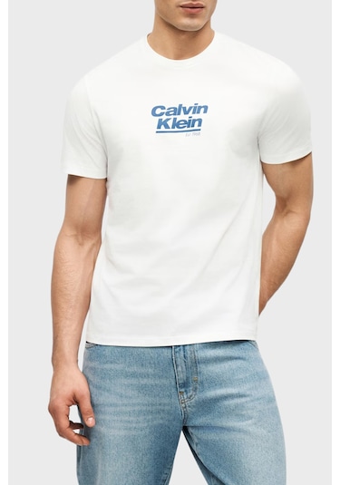 Calvin Klein Erkek T Shirt Lv14rf803g Yaf Beyaz
