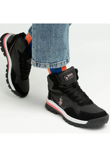 U.s. Polo Assn. Kadın Bot & Bootie Siyah-pembe 101392005 Sagan Hı Wmn 3pr 24ks94000367 S940022 Pembe - Siyah