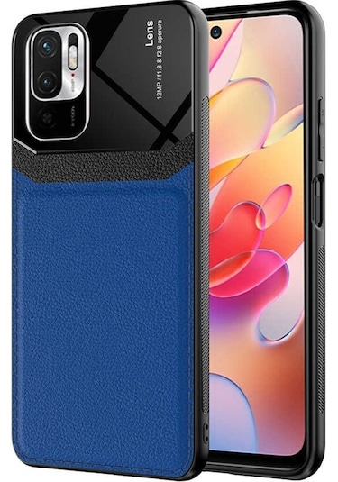 Xiaomi Redmi Note 10S Kilif ?Zore Emiks Deri Görünümlü Kilif 500285907
