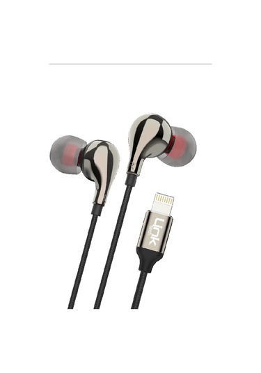 Linktech E82 Lightning Stereo Kulak İçi Kablolu Kulaklık Siyah Lhf-e82